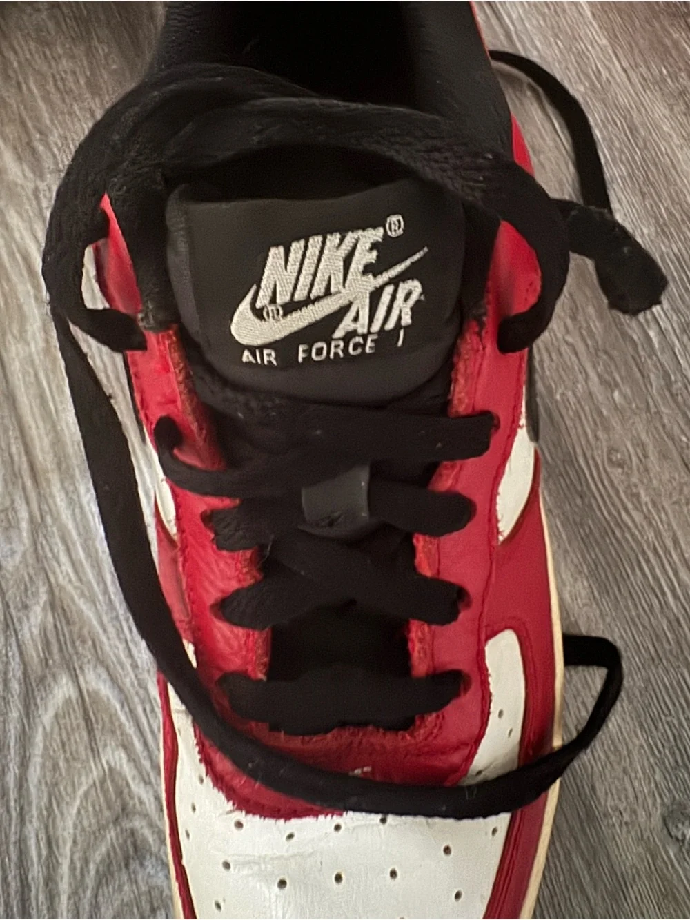 2016 Nike Air Force 1 ‘Gym Red’ Low Top Sneakers in Red, White & Black